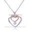 2015 Fine Fashion Women Pendant Gold And Silver Plated Crystal Interlocking Heart Pendant