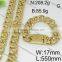 Hot Classic Stainless Steel Gold Plated Necklace and Bracelet Jewelry Set