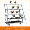 own factory 3/4/5 tiers greenhouse flower garden metal display cart vegetable trolley