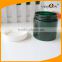100g Empty Wide Mouth Cream Jar Dark Green Color with White Screw Lid
