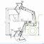 new design hydraulic operating good quality tractor use back hoe digger excavator with swing 180 degree