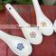 SP-1541 Haonai flower decal ceramic spoon, ceramic soup spoon