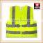 Medium Neon Green Safety Vest With Reflective Strips & Pockets ANSI /ISEA