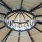 Double layer outdoor Iron frame solid wood gazebo