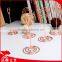 Circle Shape Metal Craft Wires Base Photo Card Holder Clips Golden Color