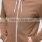 Custom Long Sleeve Brown Men's 77% Cotton 23% Polyester Jersey Regular Fit Casual Plain design With Draws Hood Zipper Up Hoodies