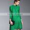 Chinese national style plus size ladies draped dress with buttons