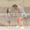 2016 summer stripe printing matching mother daughter dresses clothes