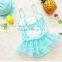Baby solid color lace bikini new one piece swimming wear girl bathing suit for summer girl swimming suit