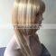 Best Selling Natrual Blonde Girls Hair Wig Silky Straight Lace Front Wigs For European Women