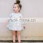 Summer latest tops designs new fashion kids puff sleeve lattice back neck blouse for girls clothing