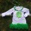 baby girls shamrock dress st patrick girls cotton dress with matching chunky necklace and bow set