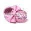 High quality pu sequin baby moccasins