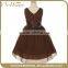 Free shipping 2016 kids birthday party dress handmade flower girl dresses of 9 years old