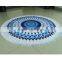Custom 300gsm microfiber round/square beach towel with fringe