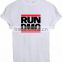 T Shirt Men RUN DMC Letter White Color Short Sleeve Tops High Quality Male Tops Outdoor New Arrival