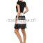 Knee length fashion designer ladies one piece party dress knitted sweater women dresses SD66