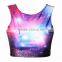 Summer Fashion Printed Women Sleeveless Galaxy Crop Top Wholesale