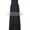 wholesale new fashion women clothes long evening party wear gown black crochet sexy evening gown dress