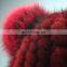 Winter women mink fur hats weaven knit fox fur pom pom hats