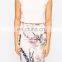 women sleeveless two pieces floral layer prom party dress