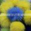 4cm mink fur pompoms long spiky hairs for necklace ear rings small nylon loops 1.6" tiny fur balls