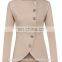 2016 BAIYIMO Women Long Sleeve Single Breasted Work Blazer Asymmetric Hem Jacket Coat