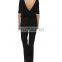 Beautiful flare black long jumpsuit for women