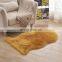 green color artifical faux fur area rug