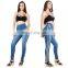 DiZNEW wholesale cheap price women side stripe blue republic jeans