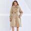 TWOTWINSTYLE Windbreaker For Women Lapel Long Sleeve High Waist With Sashes Loose Casual