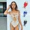 Lace Bodysuit Lingerie Sexy Hot Transparent Women's Revealing Underwear Embroidery Mesh Nightwear