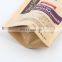 Biodegradable  Customized Print 100g Packaging Bag recyclable chip Stand Up Pouch Kraft Paper tea Coffee bag