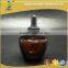 50ml round amber essential oil bottle with black dropper
