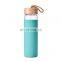 Wholesale Clear 20OZ Straight Water Bottle High Borosilicate Glass Tumbler Cups Outdoor Bottles With Silicone Protector Sleeves