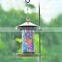 Manufacturing Supplies High Quality Swing Tube Mosaic Glass Squirrel Proof Bird Feeder