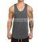 Custom design two tone gym tank top fitness wear stringer vest for men