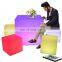 Large Plastic Cube Hire Rental Business Led Cube Chair Seat With Light/led Cube Table