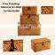 HBK Three piece set with lid rectangle handmade seagrass sundries storage box with lid