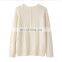 Hot Sale 100% Korean Style Casual Women's Sweater Thick Warm Cashmere Knitted with Crew Neck Solid Pattern Front Logo for Winter