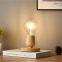 USB-Stecker-Holz-E27-Glühbirnen-Schreibtischlampe für die Schlafzimmerdekoration