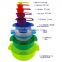 Rainbow bowls Kitchen Utensils/ Nest 9 Plus/ Multi Colour creating food preparation/kitchen cooking/Baking tools measuring cups