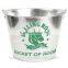 Rolling Rock Metal Ice Bucket,Galvanized Beer Bucket