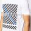 Longline T-Shirt With Diagonal Stripe Placement