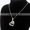 Titanium heart pendant necklace Jewelry Diamond cut heart-shaped clavicle chains wholesale