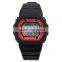 FT1185_RD Red Color Dial LCD display Plastic Rubber watch for kids