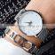 Mesh Band Minimalist Mineral/Sapphire Glass Watches Chain Wrist Watch