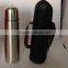 350ml/500ml stainless steel vacuum flask with Pu leather  bullet shape thermo flask