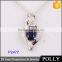 Custom fancy pure silver chain pendant necklace deisign