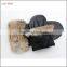 2016 ladies wholesale genuine leather mittens with brown fur